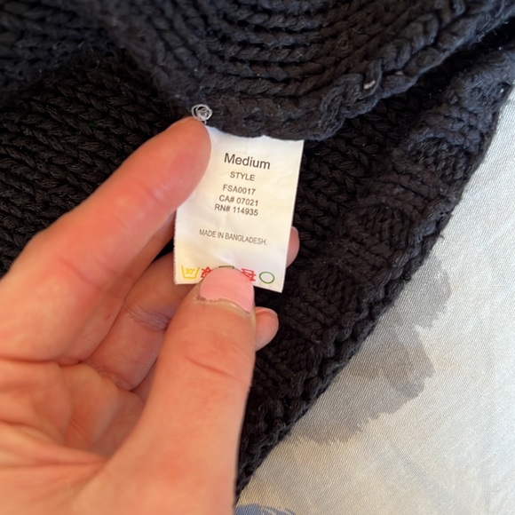 Francesca’s Collections Harper Heritage Black Braided Sweater - Picture 4 of 6